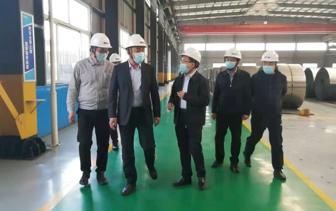 博興縣委常委、宣傳部部長、副縣長孫希軍一行到匯鑫集團視察企業復工復產