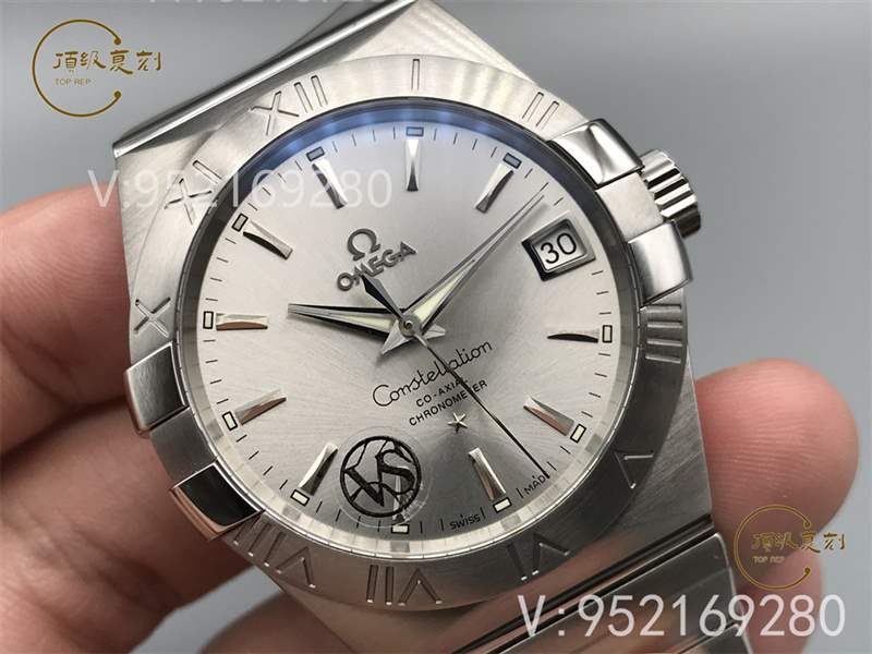 VS廠歐米茄星座復(fù)刻表對比正品評測-8500一體機功能對版-復(fù)刻表