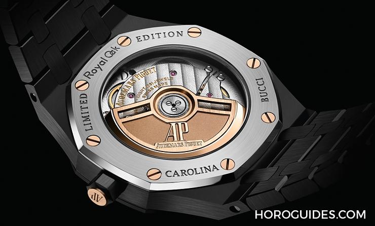 這樣的鏡面虹彩-愛彼皇家橡樹34毫米黑色陶瓷自動(dòng)上鏈腕表Carolina Bucci限量版-復(fù)刻表