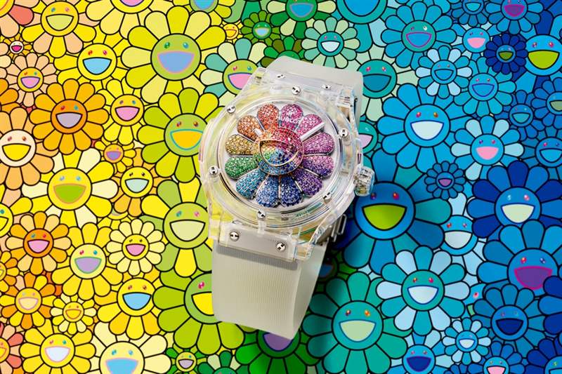 宇舶恒寶Hublot Classic Fusion Takashi Murakami Sapphire Rainbow 會旋轉的彩虹太陽花-復刻表