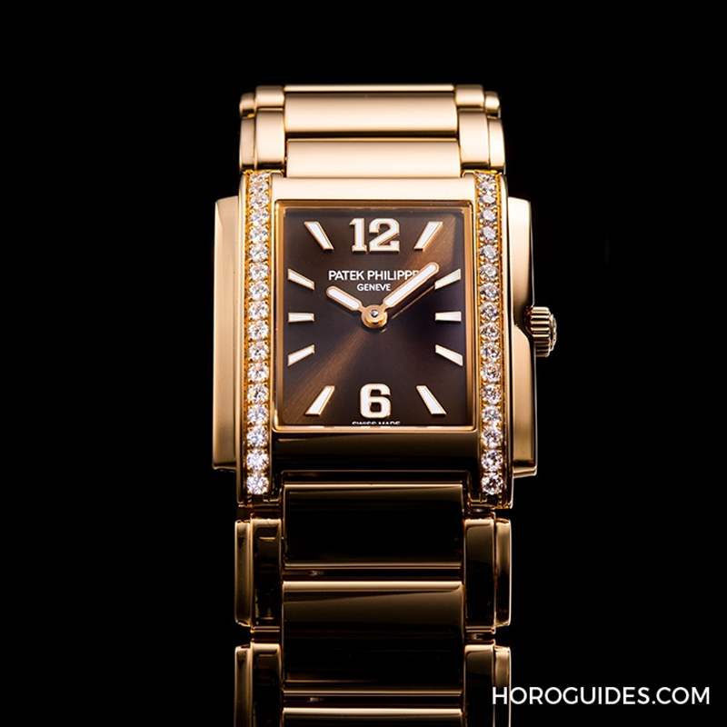 腕上的金箔Chocolate|PATEK PHILIPPE Twenty~4鑲鉆女表-復刻表