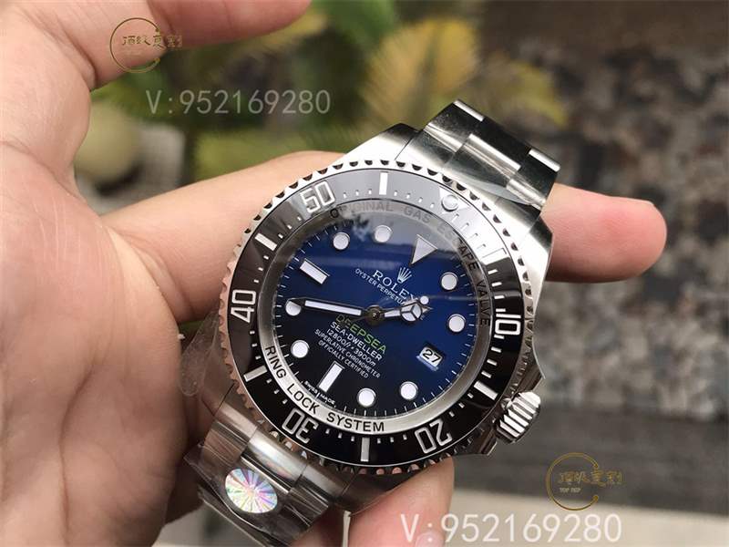 AR廠勞力士漸變藍(lán)鬼王v2版腕表復(fù)刻做工怎么樣對比n廠漸變鬼王-復(fù)刻表