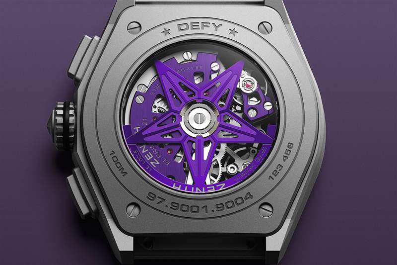 真力時鏤空Defy 21‘紫外線’鈦金屬黑色腕表-復刻表