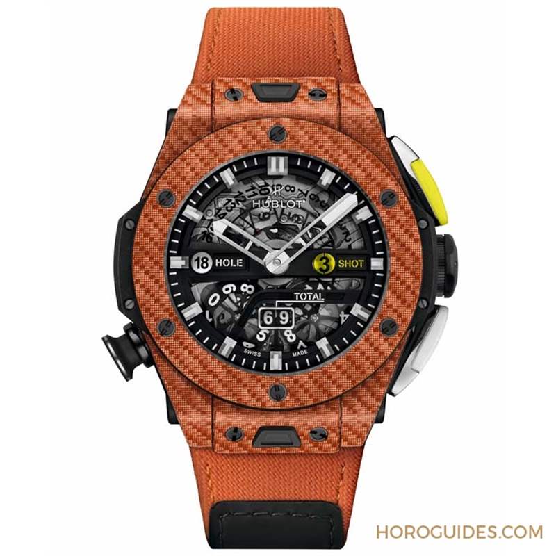 橘色、超輕量、可計桿數(shù),Hublot Big Bang Unico高爾夫球表新色亮相-復(fù)刻表
