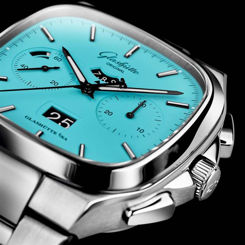 華麗復(fù)古新色登場!格拉蘇蒂原創(chuàng)Seventies大日期計時碼表限量版-復(fù)刻表