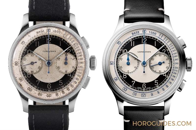 「沒有」日期窗的原版復刻:浪琴Heritage Classic Tuxedo復刻表-復刻表