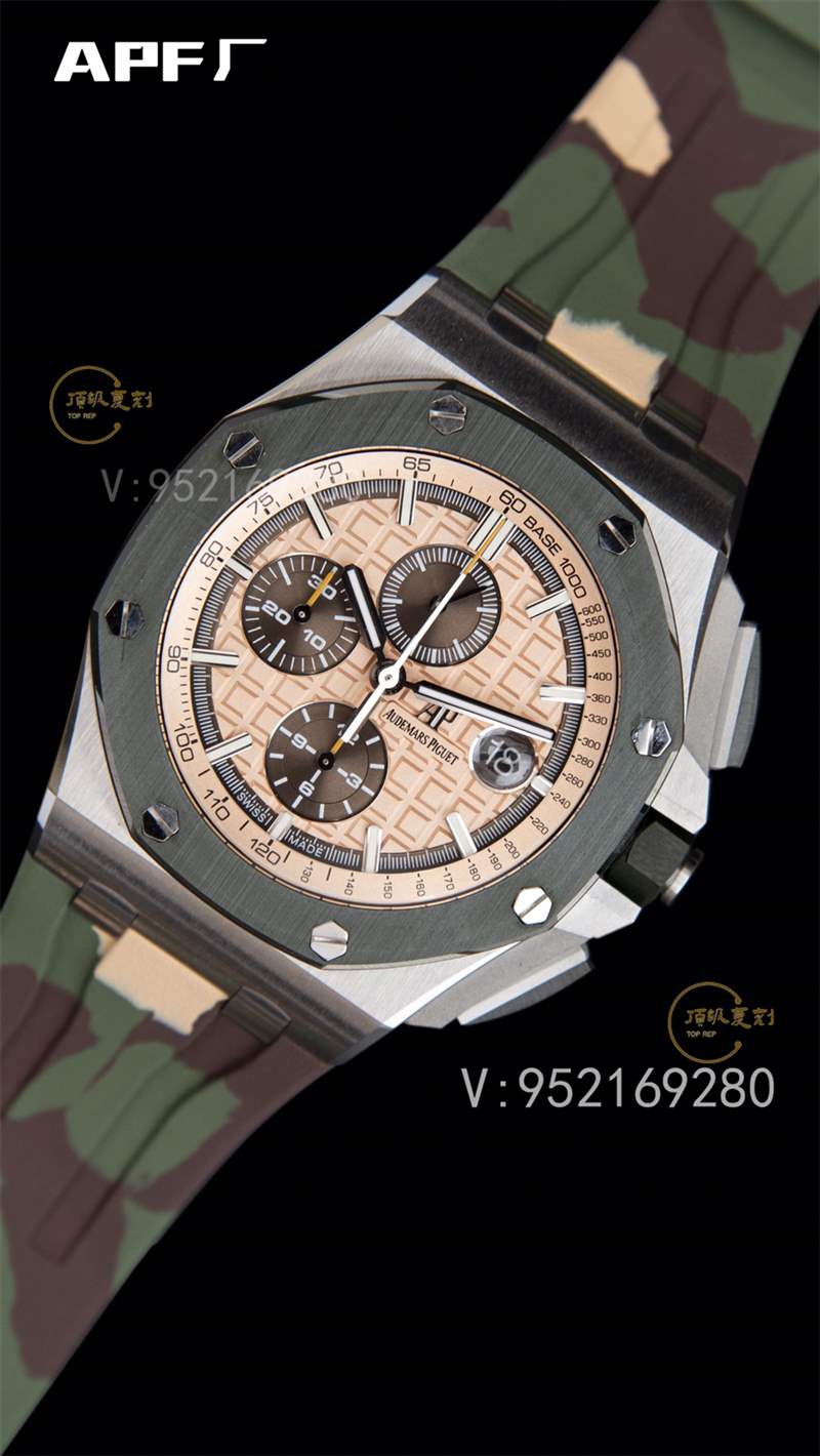 APF廠AP愛彼26400迷彩配色皇家橡樹計時復(fù)刻表做工怎么樣-復(fù)刻表