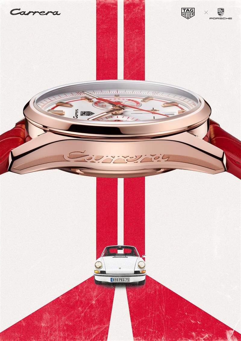 TAG Heuer Carrera x Porsche RS 2.7(參考編號:CBN2045.FC8316)售價:181,200港元(圖片來源:TAG Heuer) TAG Heuer聯乘Porsche Carrera五十周年限量版致敬終極賽車精神-復刻表