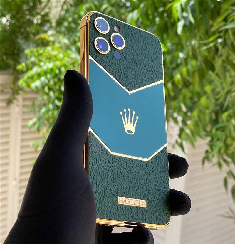 改裝Rolex 勞力士iPhone手機(IG@rg_phone_dxb) Rolex限量版iPhone開箱?24K金打造真土豪風范比戴勞力士更氣派-復刻表