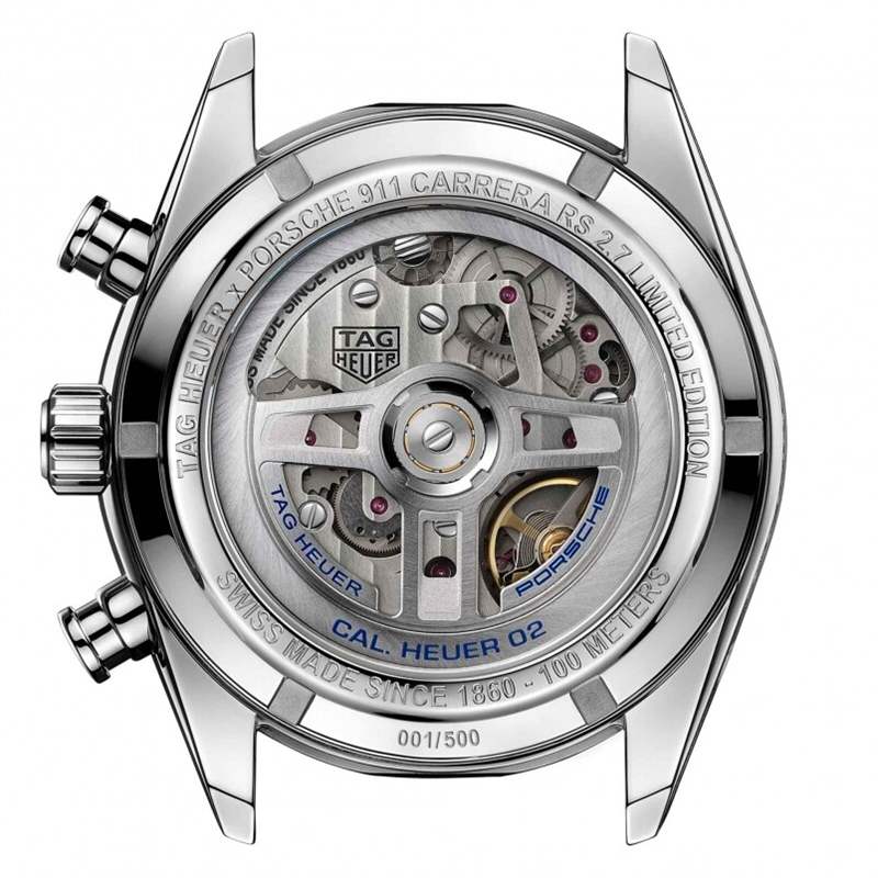 泰格豪雅卡萊拉 x 保時捷 RS 2.7 TAG HEUER X PORSCHE 定義版發布!慶祝911 Carrera RS 2.7 50周年-復刻表