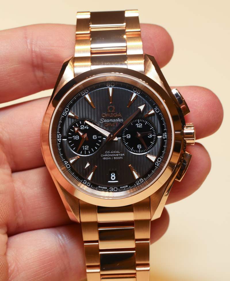 歐米茄Aqua Terra計時碼表GMT腕表上手體驗-復刻表