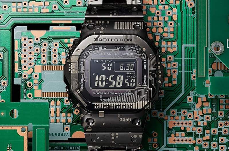 G-SHOCK全金屬GMW-B5000新增以機(jī)芯電路板為靈感的鈦合金旗艦款-復(fù)刻表