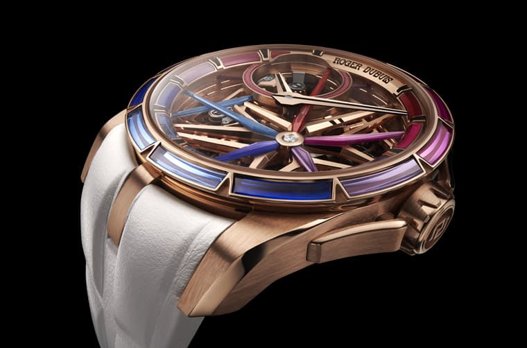 羅杰杜彼Excalibur結(jié)合尖晶石裝飾打造強烈夜光效果-復(fù)刻表