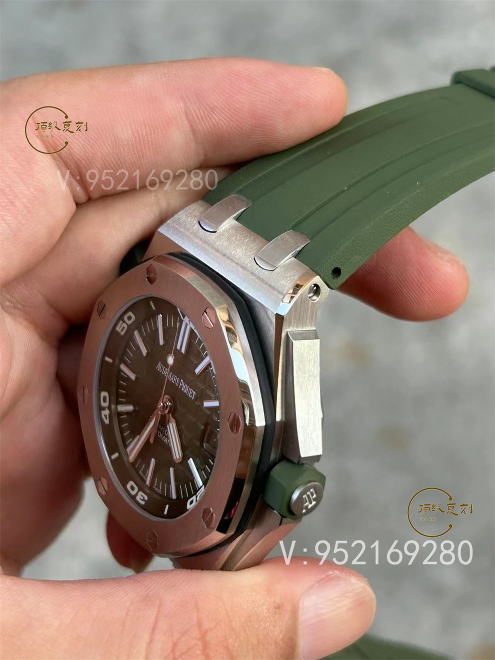 APS廠愛彼AP15710新配色綠/白盤一體機做工怎么樣-復刻表