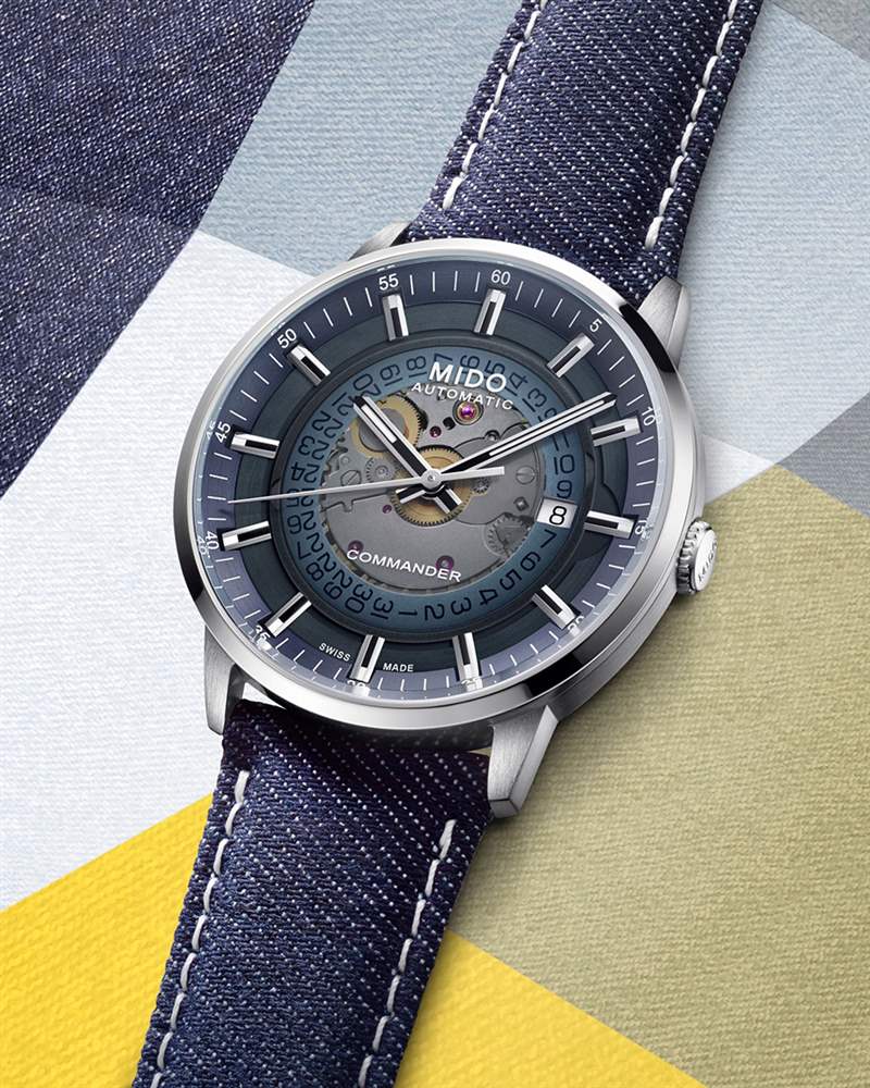 MIDO新款Commander Gradient,漸變藍(lán)面更有活力-復(fù)刻表