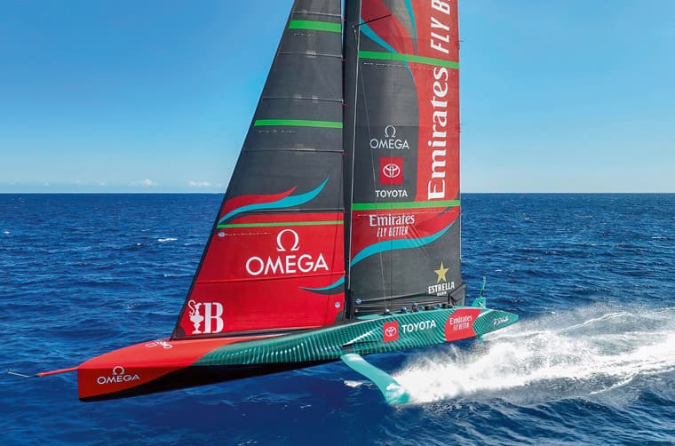 歐米茄以海馬Planet Ocean計時碼表為基礎創(chuàng)作最新阿聯(lián)酋航空紐西蘭ETNZ船隊聯(lián)名表-復刻表