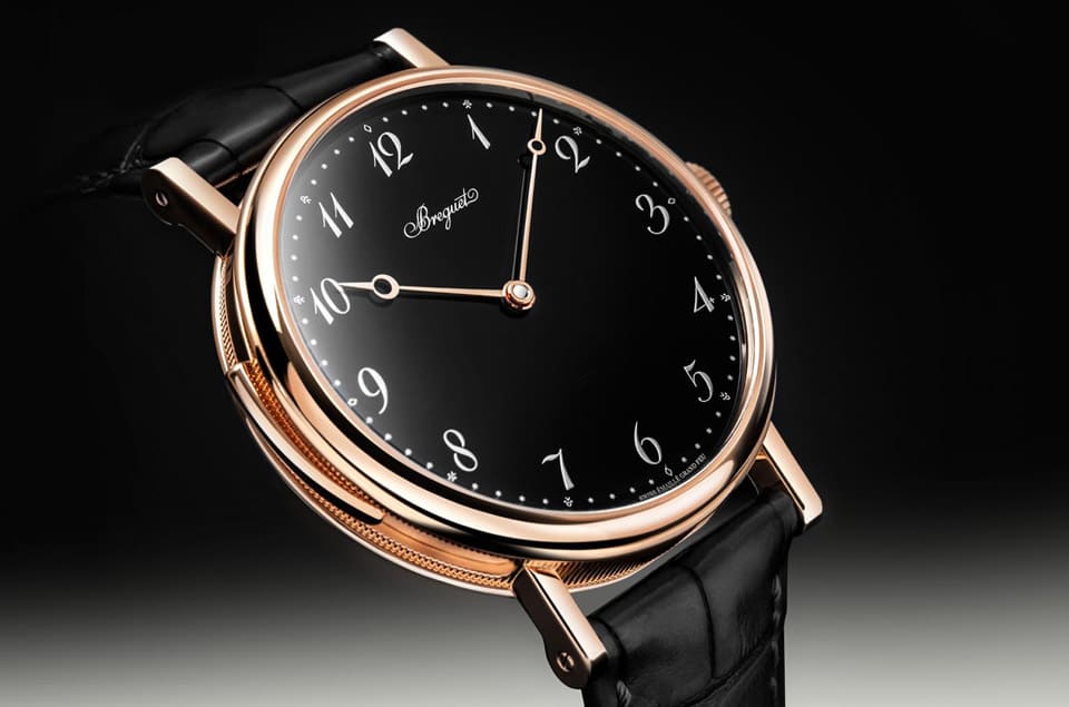 寶琺璣Classique 7637三問表改換玫瑰金表殼搭黑色琺瑯面盤表背依舊令人超驚艷-復刻表