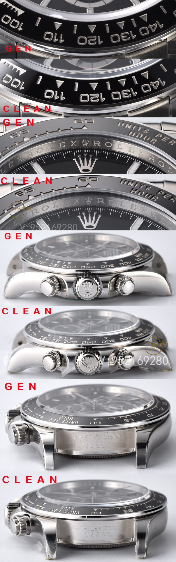 Clean廠C廠勞力士4131黑陶迪126500ln手表對比正品怎么樣-復刻表