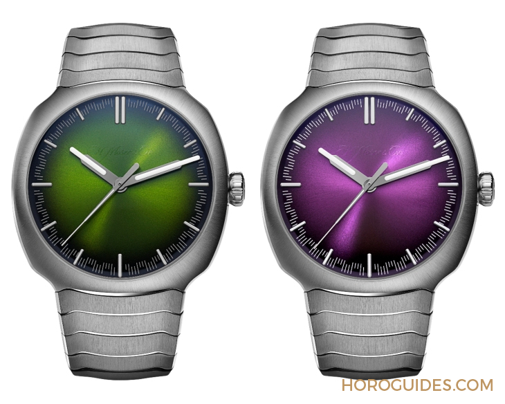 青龍升級(jí)回歸、夢(mèng)幻紫色同步亮相|H. MOSER & CIE. Streamliner Centre Seconds Matrix Green-復(fù)刻表