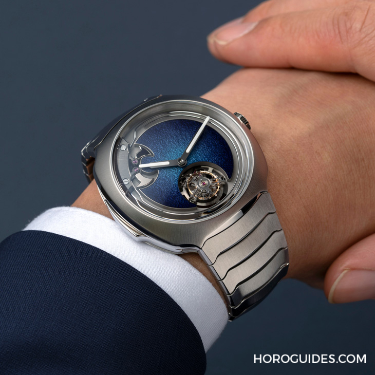 H. MOSER & CIE - 大明火琺瑯煙燻面加身，亨利慕時三問疾速者三問報時陀飛輪藍(lán)色琺瑯概念腕表奪目登場