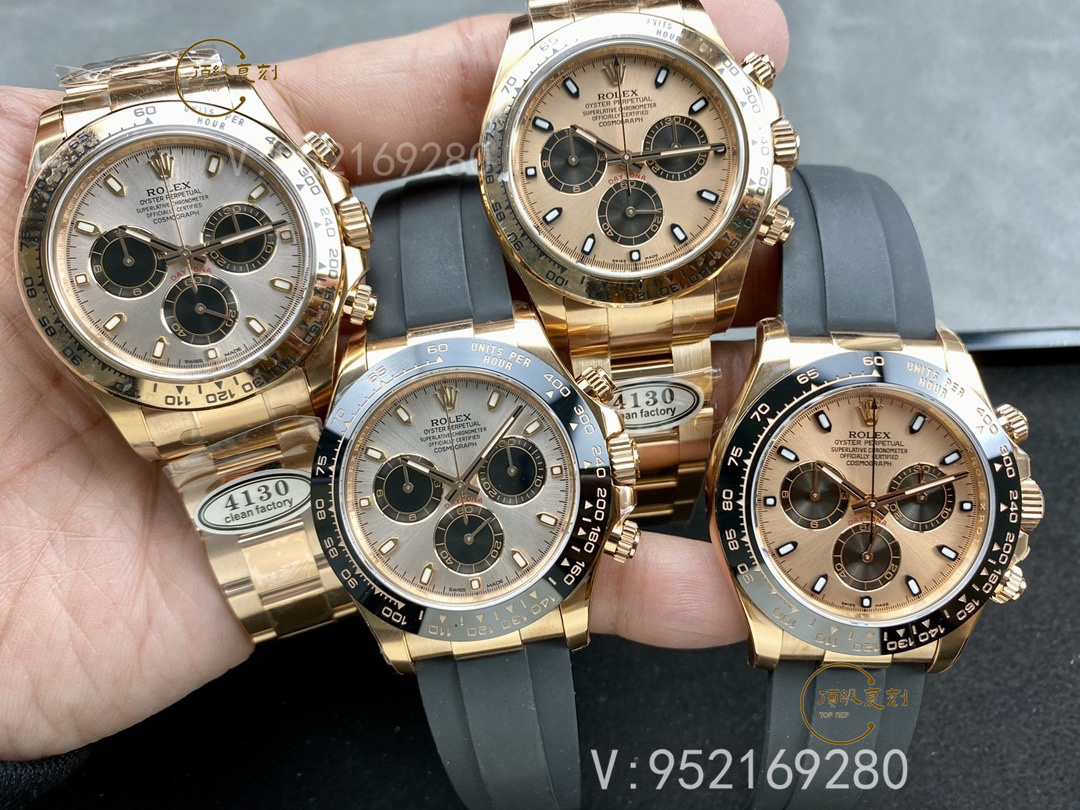 Clean廠C廠勞力士迪通拿全玫瑰金腕表4130機芯版本詳細評測-復刻表