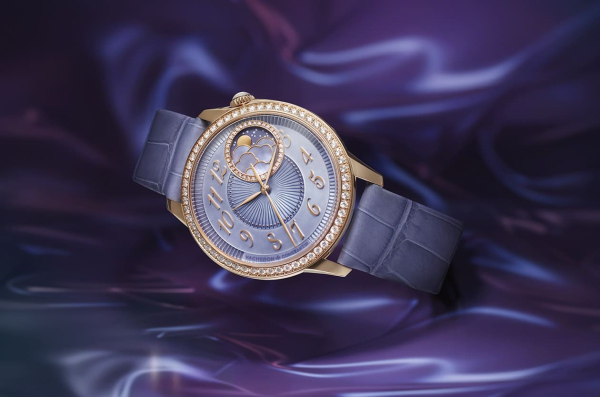 江詩丹頓空靈紫色調詮釋高訂時裝褶皺柔美詩意——égérie月相腕表-復刻表