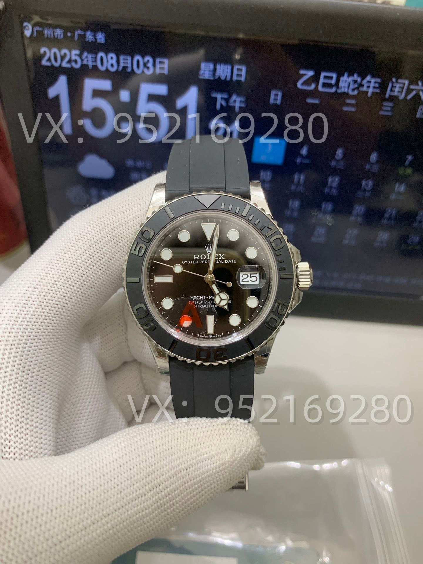 VS廠勞力士白金游艇做工怎么樣,升級V3版丹東3235機芯重量149G-復刻表
